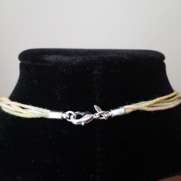 Multicolor Shell Necklace with Pierced Earring Set - Picture 3 of 4